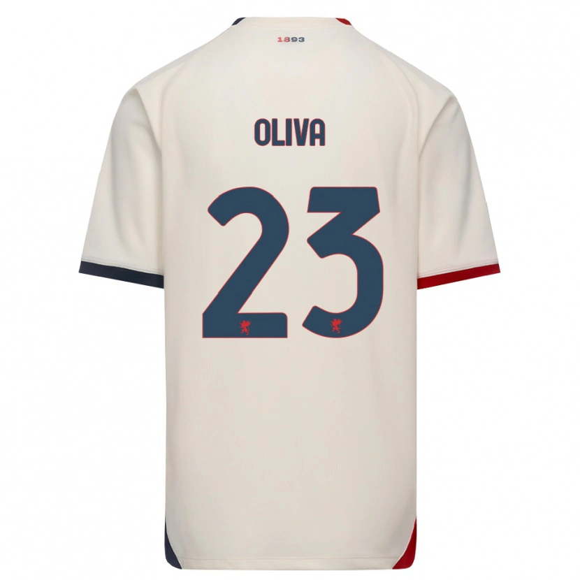 Danxen Homem Camisola Eleonora Oliva #23 Branco Off-Red Alternativa 2026/27 Camisa