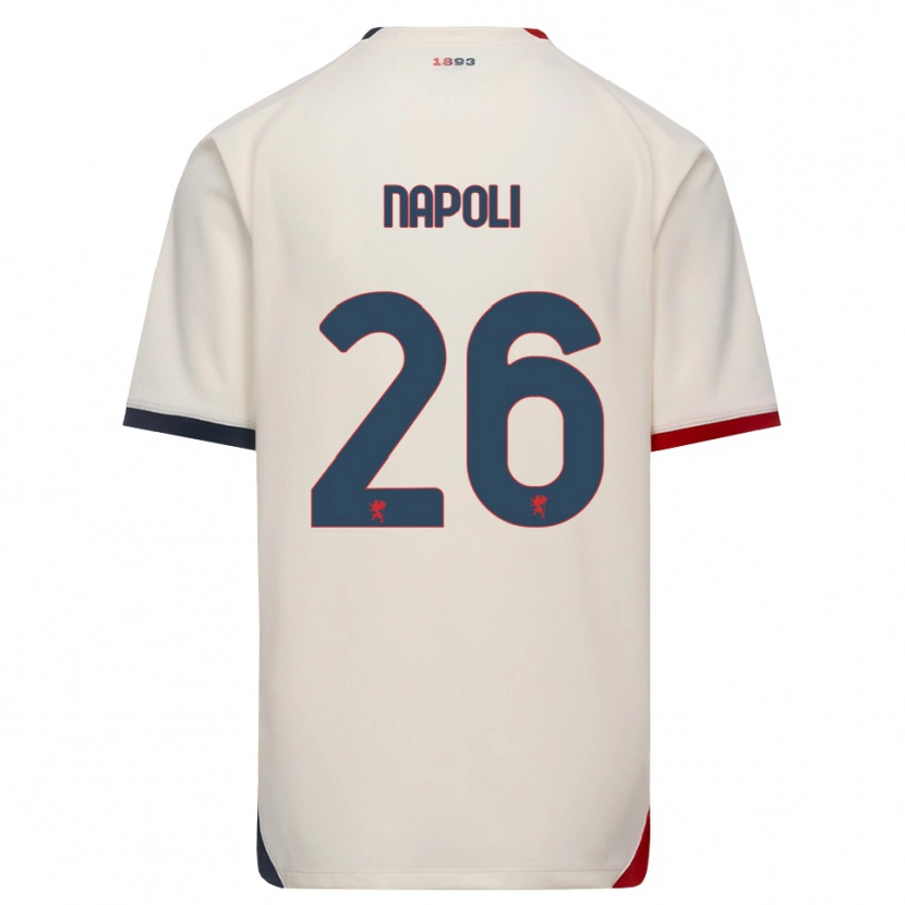 Danxen Homem Camisola Pietro Napoli #26 Branco Off-Red Alternativa 2026/27 Camisa