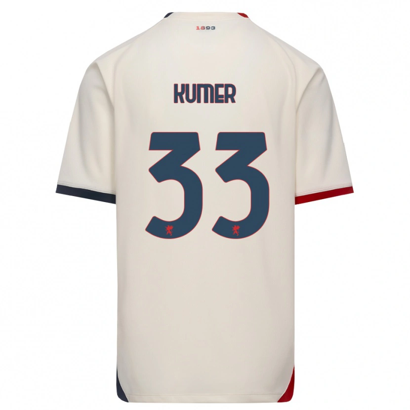 Danxen Homem Camisola Alin Kumer Celik #33 Branco Off-Red Alternativa 2026/27 Camisa