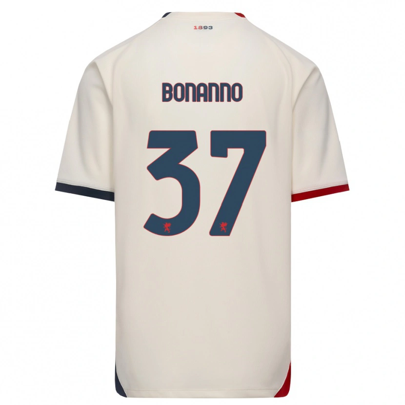 Danxen Homem Camisola Giuseppe Bonanno #37 Branco Off-Red Alternativa 2026/27 Camisa