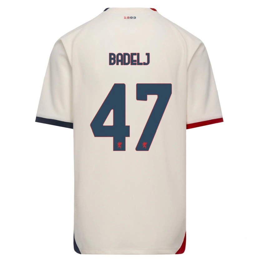 Danxen Homem Camisola Milan Badelj #47 Branco Off-Red Alternativa 2026/27 Camisa