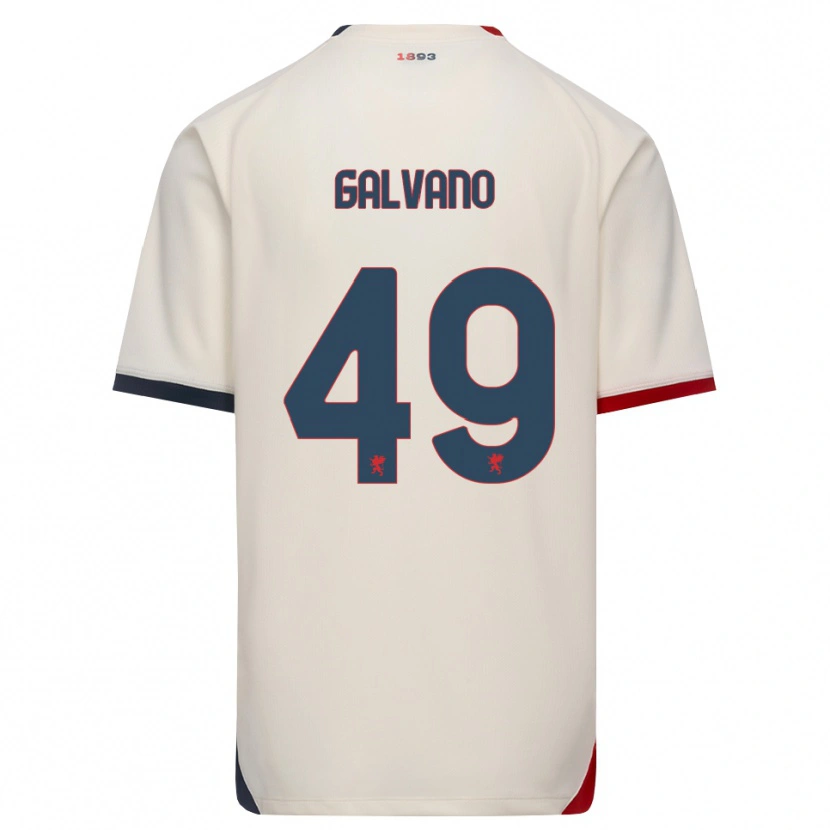 Danxen Homem Camisola Cristian Galvano #49 Branco Off-Red Alternativa 2026/27 Camisa