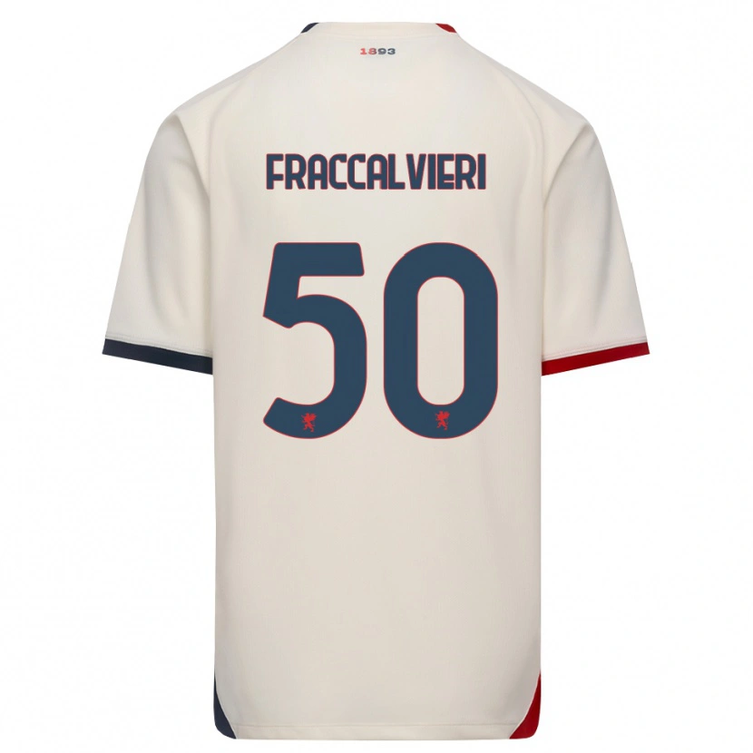 Danxen Homem Camisola Michele Fraccalvieri #50 Branco Off-Red Alternativa 2026/27 Camisa