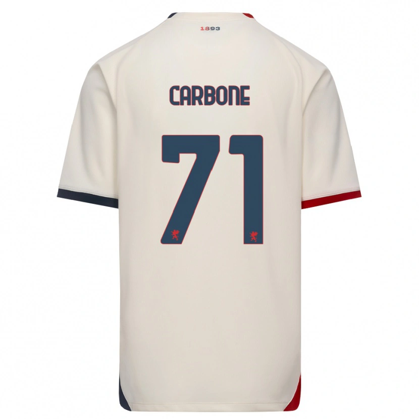 Danxen Homem Camisola Filippo Carbone #71 Branco Off-Red Alternativa 2026/27 Camisa