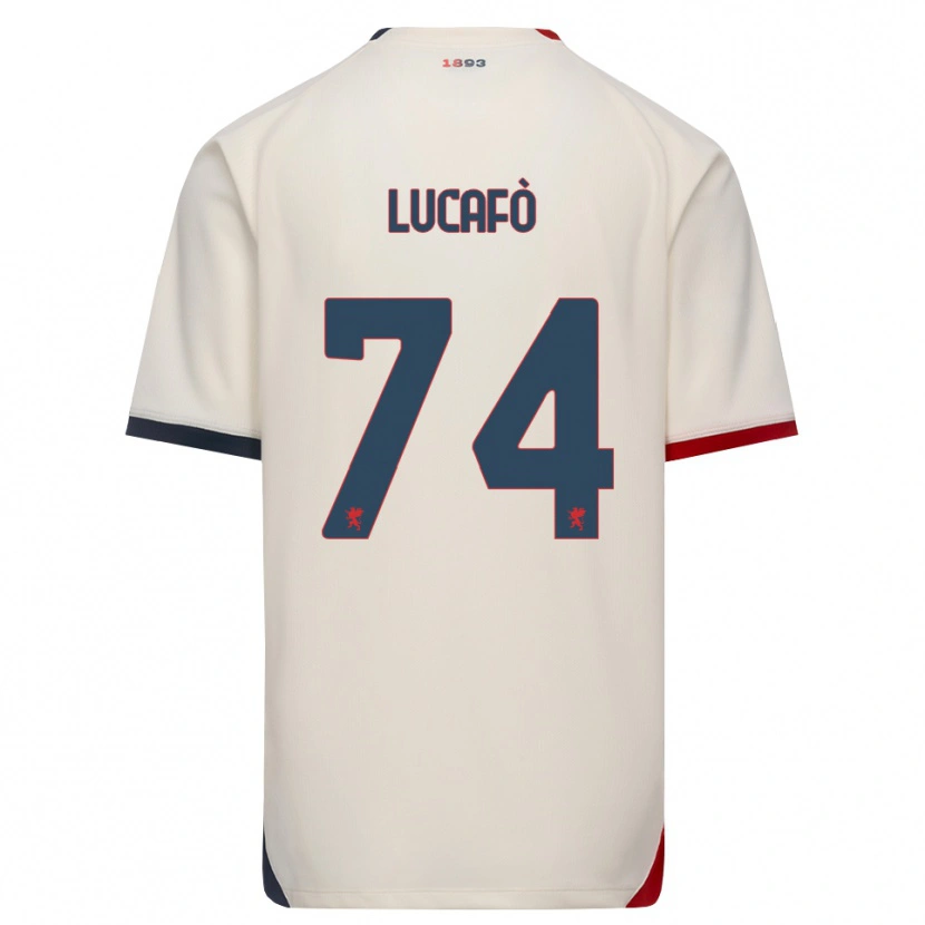 Danxen Homem Camisola Sara Lucafò #74 Branco Off-Red Alternativa 2026/27 Camisa