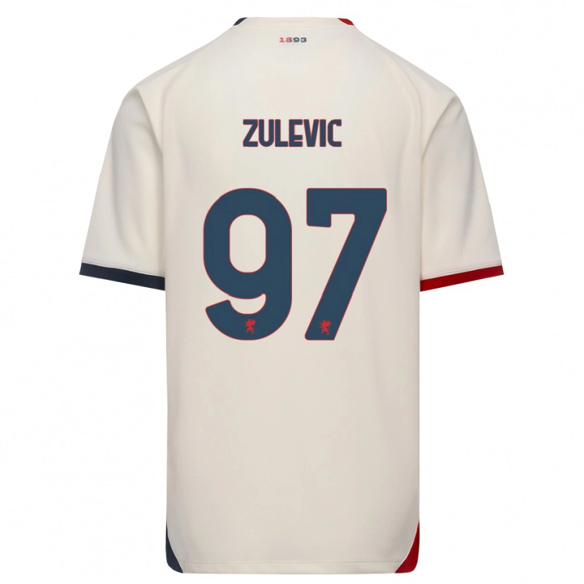 Danxen Homem Camisola Adam Zulevic #97 Branco Off-Red Alternativa 2026/27 Camisa