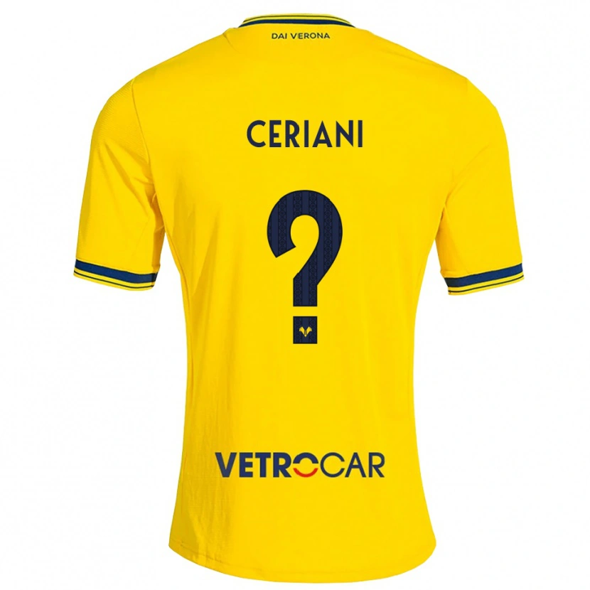 Danxen Homem Camisola Filippo Ceriani #0 Amarelo Vermelho Alternativa 2026/27 Camisa