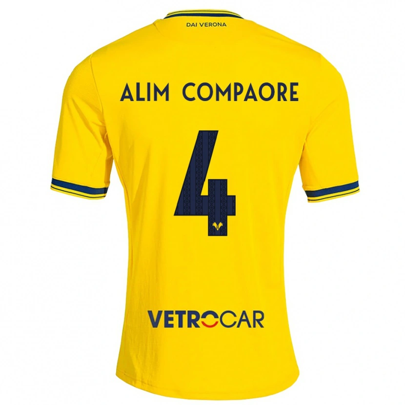 Danxen Homem Camisola Abdul Alim Compaore #4 Amarelo Vermelho Alternativa 2026/27 Camisa