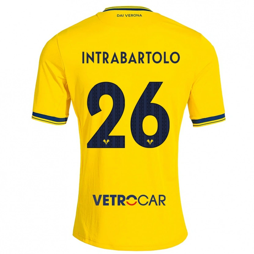 Danxen Homem Camisola Denis Intrabartolo #26 Amarelo Vermelho Alternativa 2026/27 Camisa