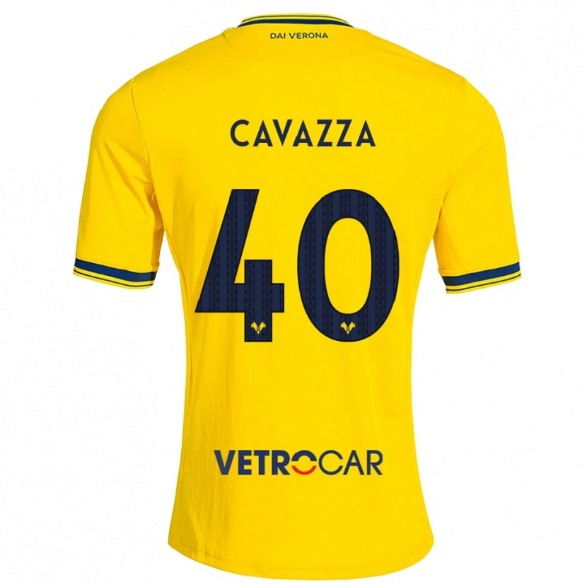 Danxen Homem Camisola Filippo Cavazza #40 Amarelo Vermelho Alternativa 2026/27 Camisa