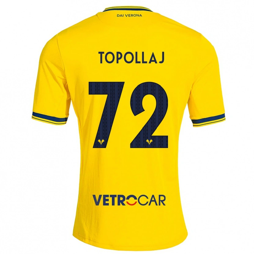 Danxen Homem Camisola Mark Topollaj #72 Amarelo Vermelho Alternativa 2026/27 Camisa
