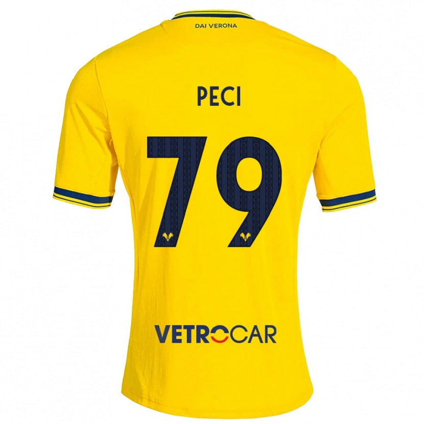 Danxen Homem Camisola Jurgen Peci #79 Amarelo Vermelho Alternativa 2026/27 Camisa