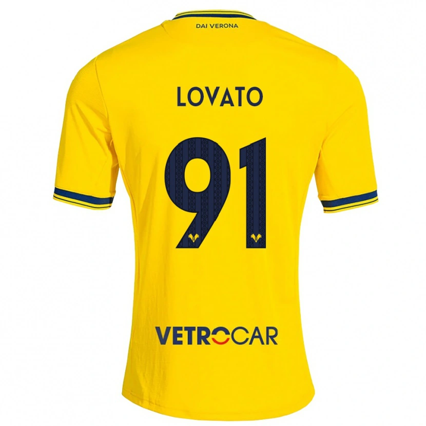 Danxen Homem Camisola Enrico Lovato #91 Amarelo Vermelho Alternativa 2026/27 Camisa