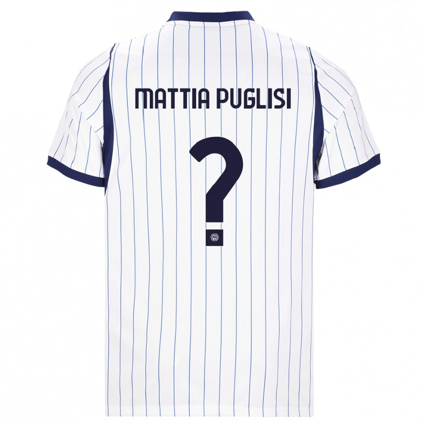 Danxen Homem Camisola Mattia Puglisi #0 Branco Azul Marinho Alternativa 2026/27 Camisa