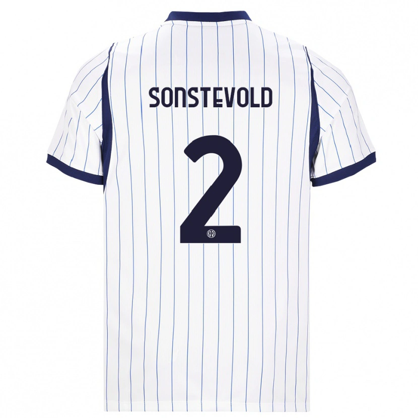 Danxen Homem Camisola Anja Sonstevold #2 Branco Azul Marinho Alternativa 2026/27 Camisa