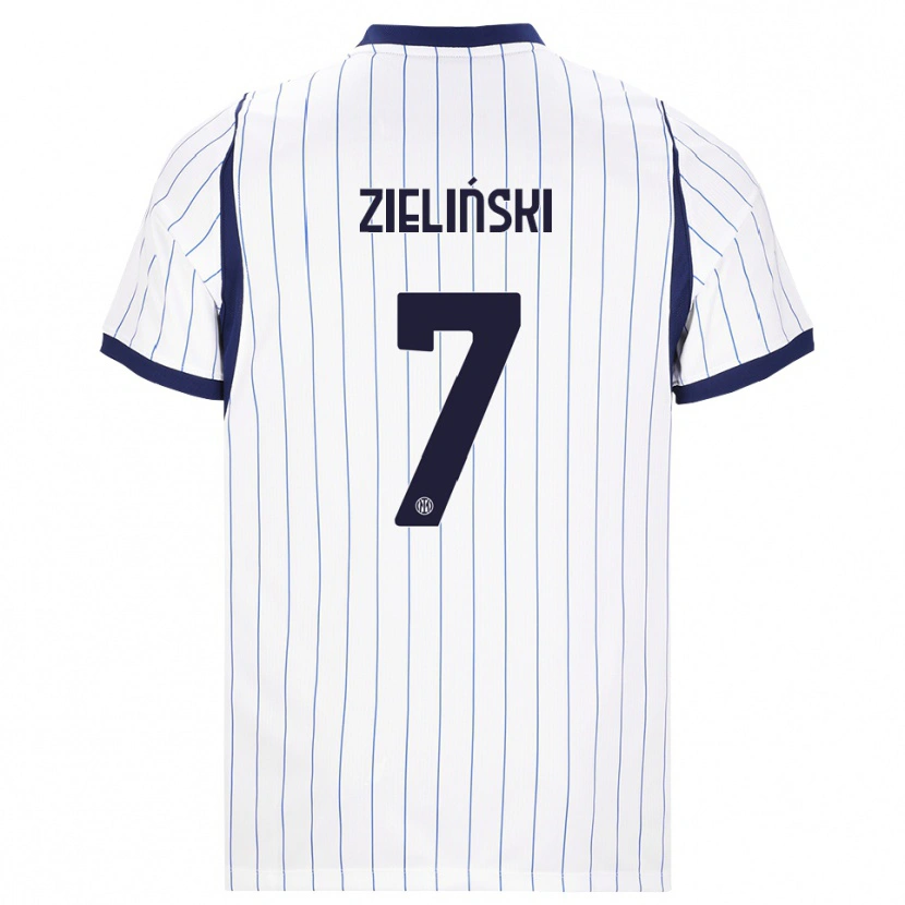 Danxen Homem Camisola Piotr Zielinski #7 Branco Azul Marinho Alternativa 2026/27 Camisa