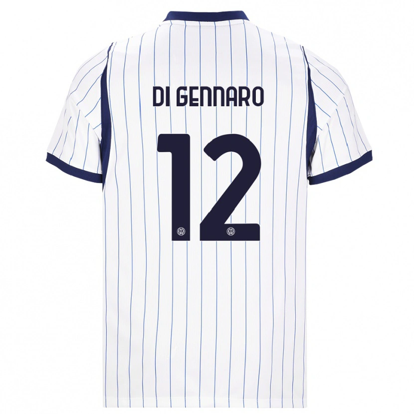 Danxen Homem Camisola Raffaele Di Gennaro #12 Branco Azul Marinho Alternativa 2026/27 Camisa