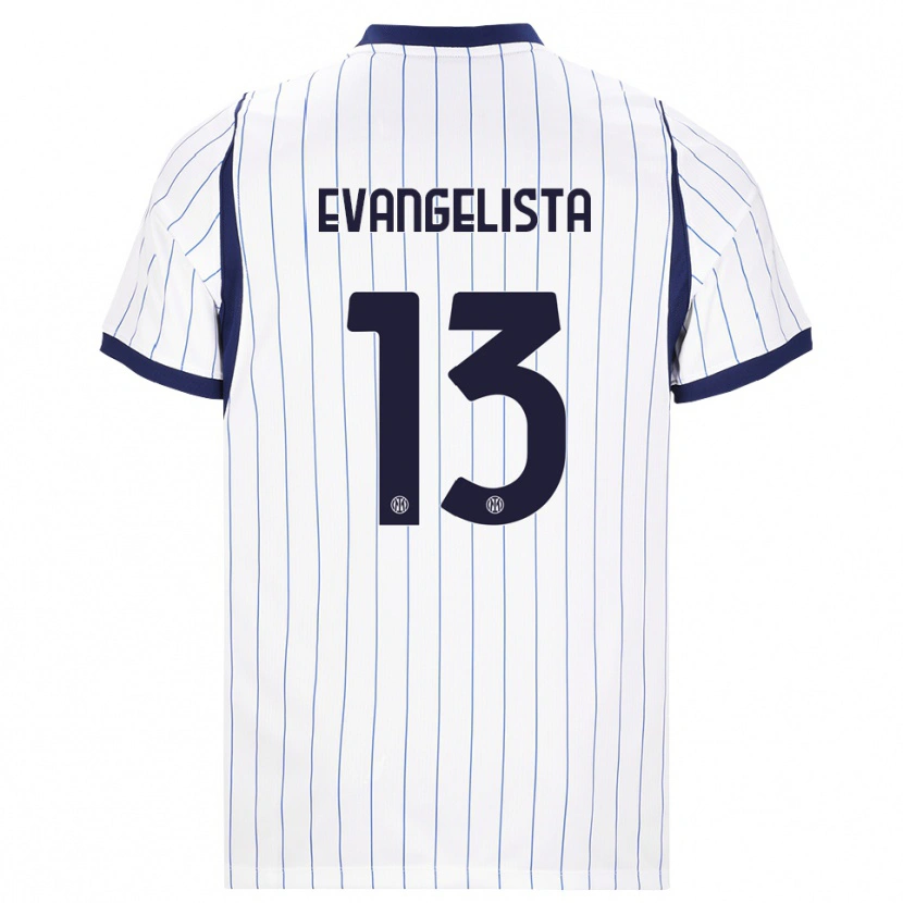 Danxen Homem Camisola Edoardo Evangelista #13 Branco Azul Marinho Alternativa 2026/27 Camisa