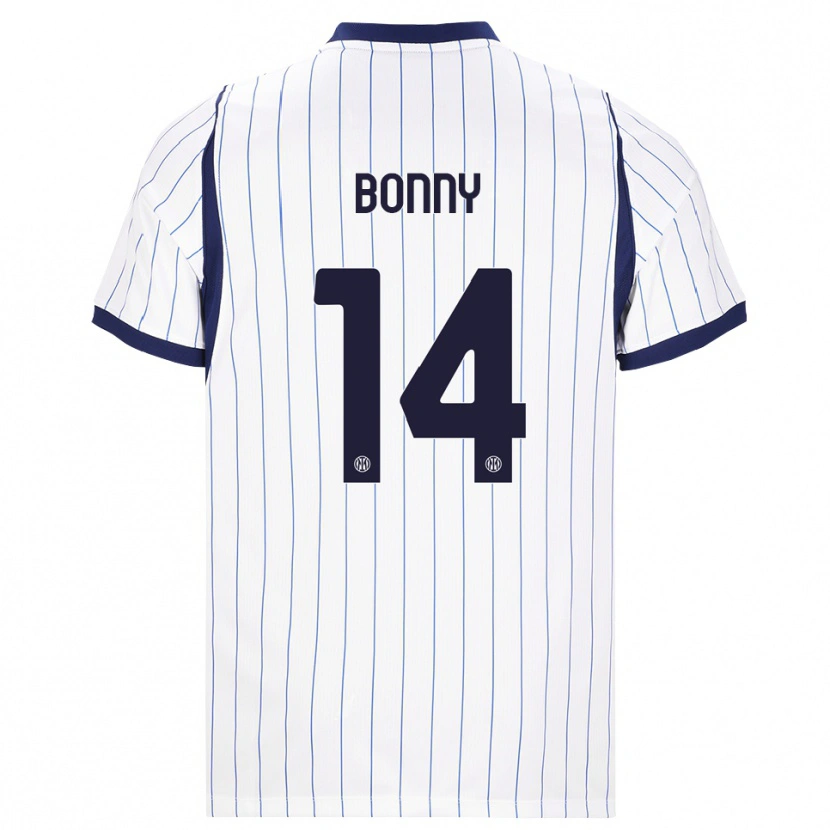 Danxen Homem Camisola Ange-Yoan Bonny #14 Branco Azul Marinho Alternativa 2026/27 Camisa