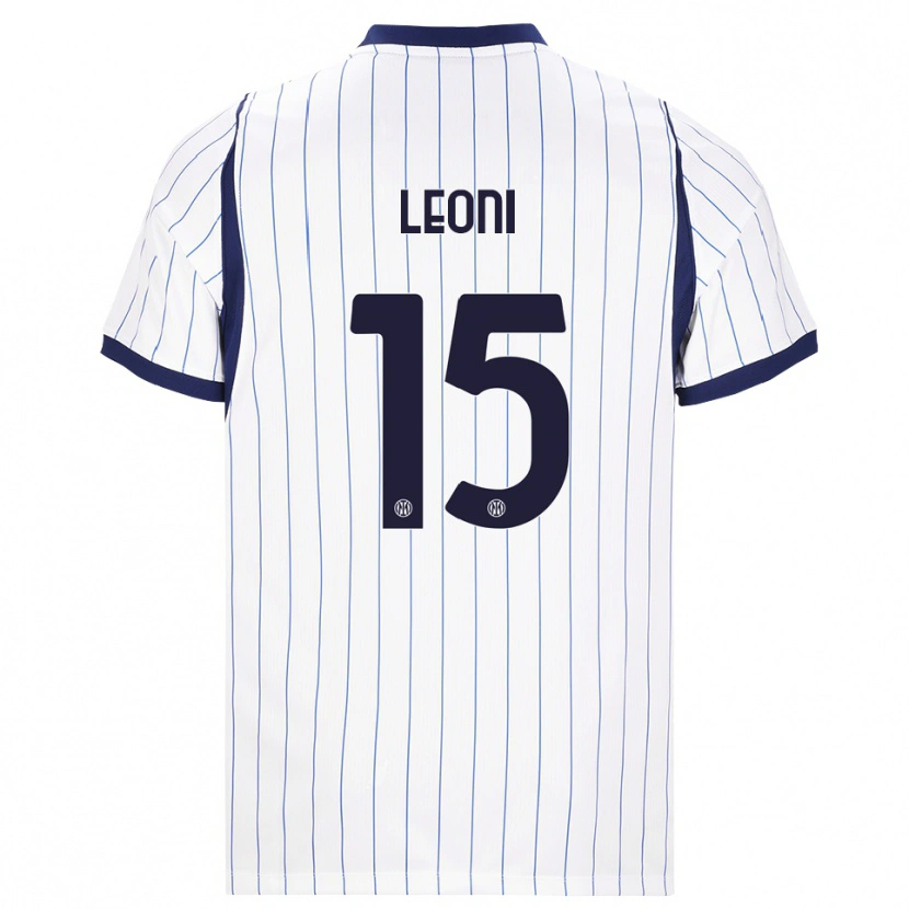 Danxen Homem Camisola Luca Leoni #15 Branco Azul Marinho Alternativa 2026/27 Camisa