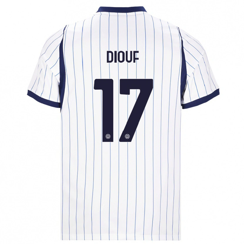 Danxen Homem Camisola Andy Diouf #17 Branco Azul Marinho Alternativa 2026/27 Camisa