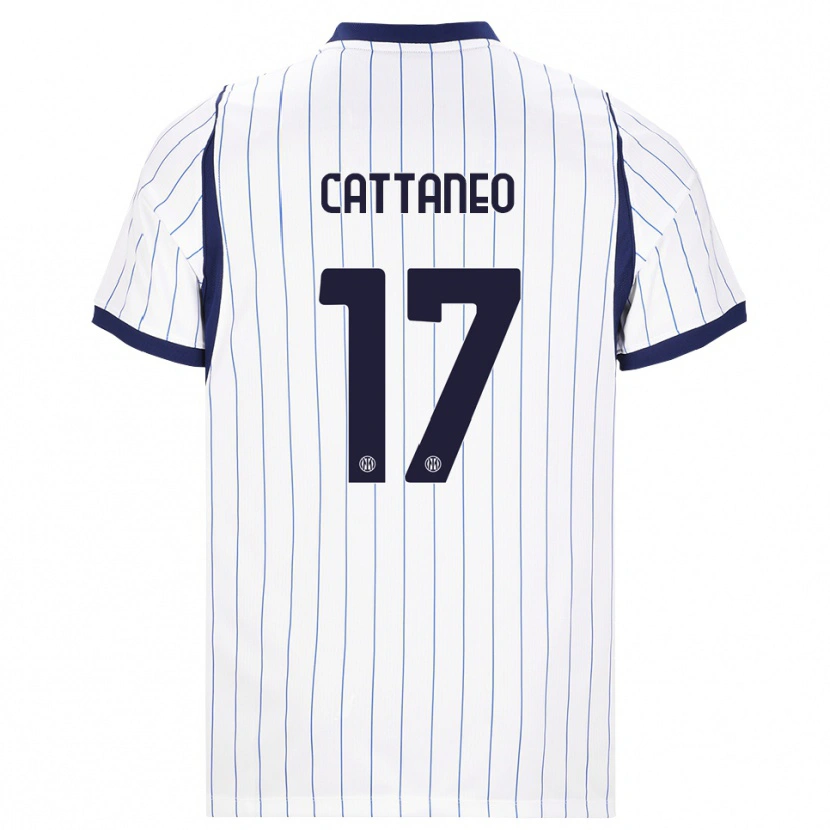 Danxen Homem Camisola Filippo Cattaneo #17 Branco Azul Marinho Alternativa 2026/27 Camisa