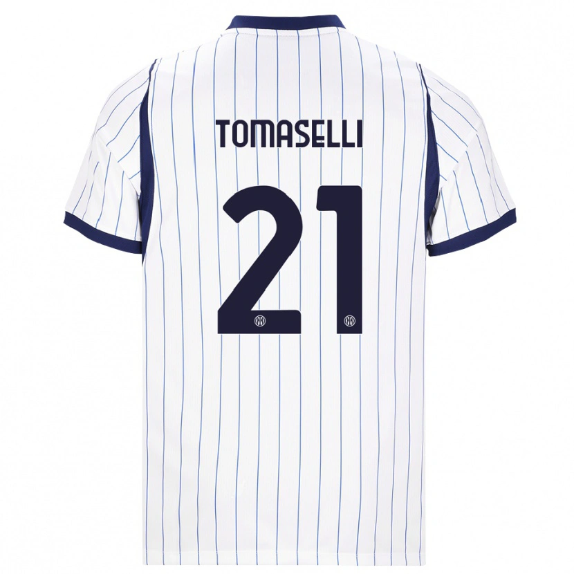 Danxen Homem Camisola Martina Tomaselli #21 Branco Azul Marinho Alternativa 2026/27 Camisa