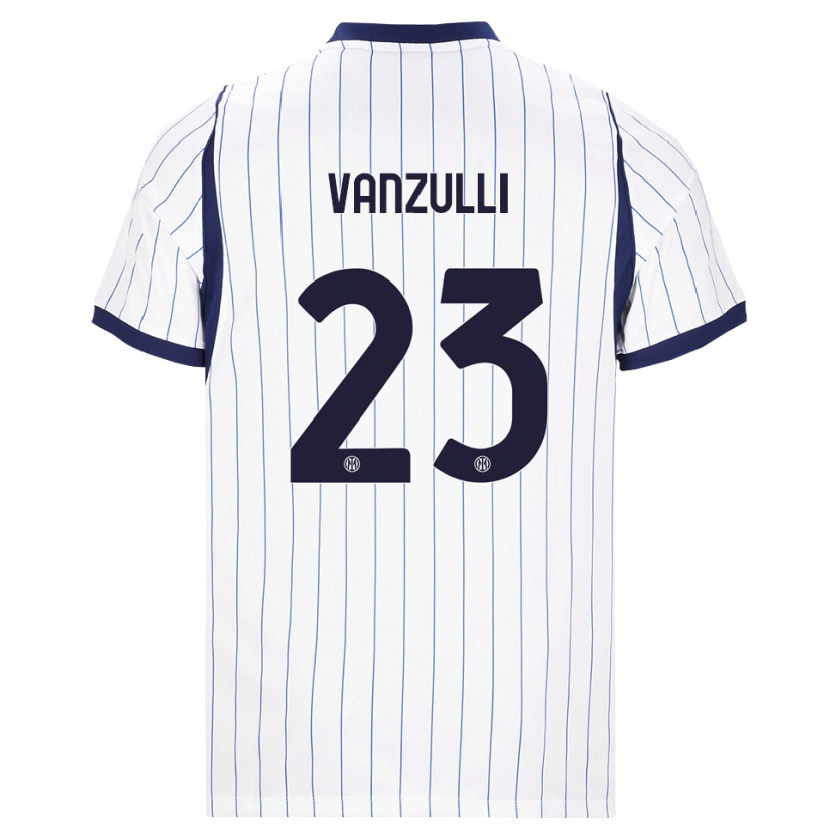 Danxen Homem Camisola Marco Vanzulli #23 Branco Azul Marinho Alternativa 2026/27 Camisa