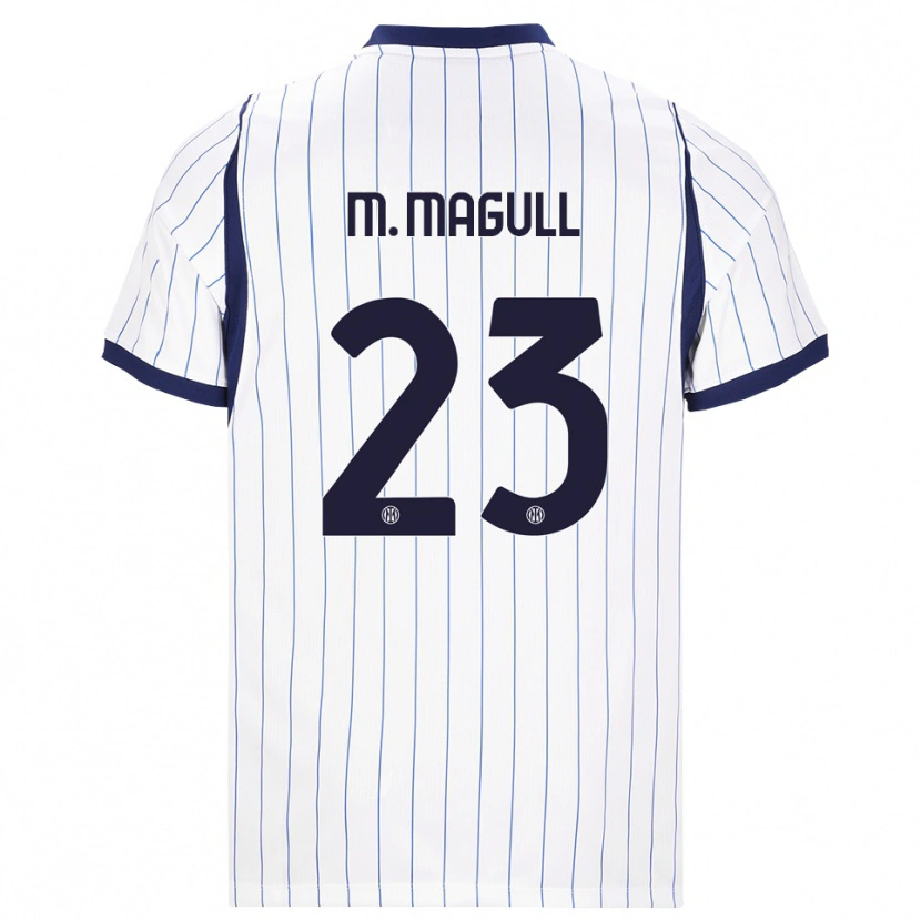 Danxen Homem Camisola Lina Maria Magull #23 Branco Azul Marinho Alternativa 2026/27 Camisa