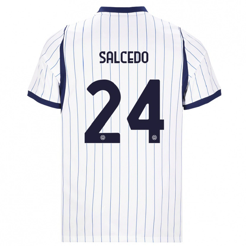 Danxen Homem Camisola Eddie Salcedo #24 Branco Azul Marinho Alternativa 2026/27 Camisa