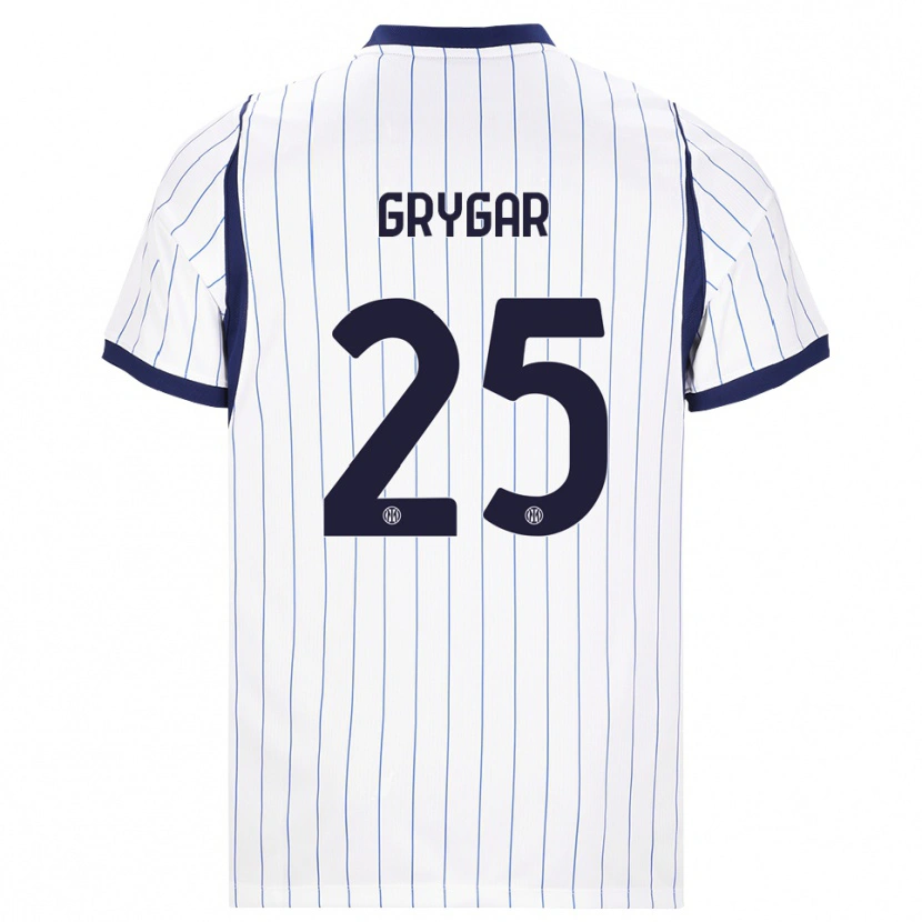 Danxen Homem Camisola Samuel Grygar #25 Branco Azul Marinho Alternativa 2026/27 Camisa