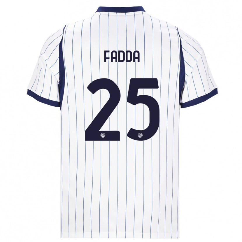 Danxen Homem Camisola Paola Fadda #25 Branco Azul Marinho Alternativa 2026/27 Camisa