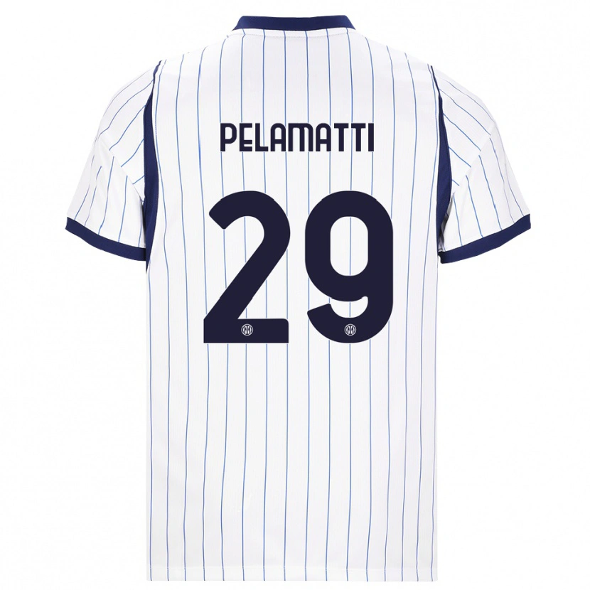 Danxen Homem Camisola Andrea Pelamatti #29 Branco Azul Marinho Alternativa 2026/27 Camisa