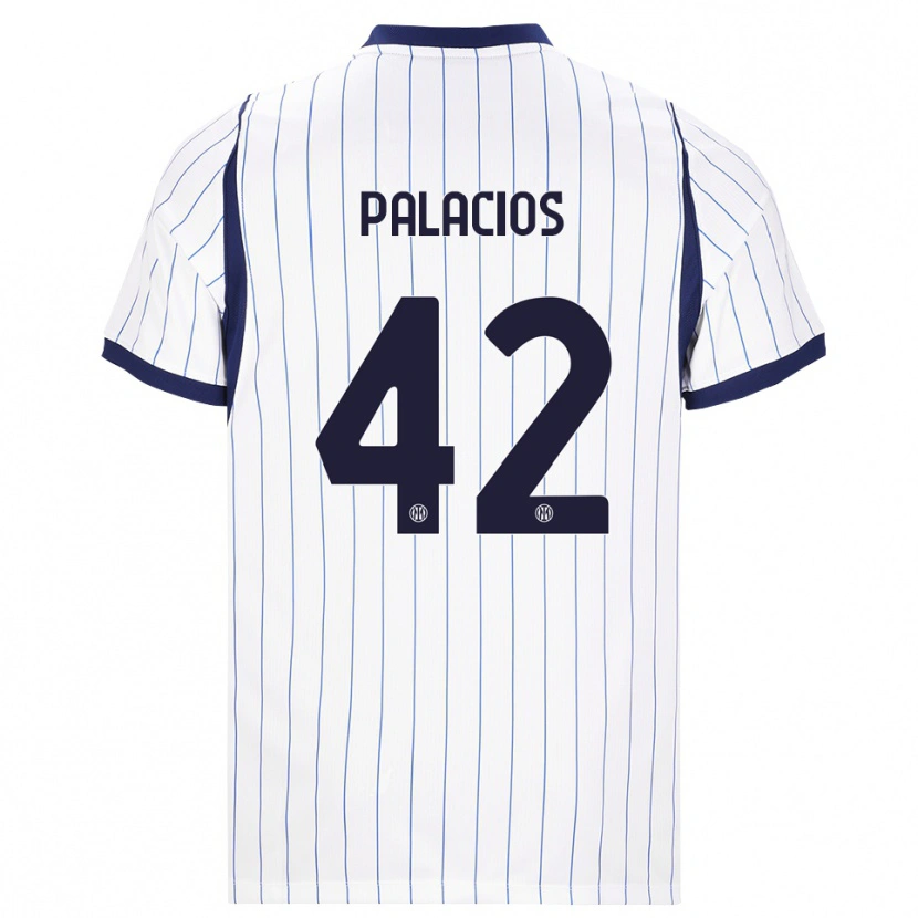 Danxen Homem Camisola Tomás Palacios #42 Branco Azul Marinho Alternativa 2026/27 Camisa