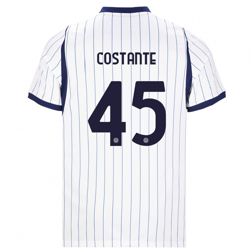 Danxen Homem Camisola Umberto Costante #45 Branco Azul Marinho Alternativa 2026/27 Camisa
