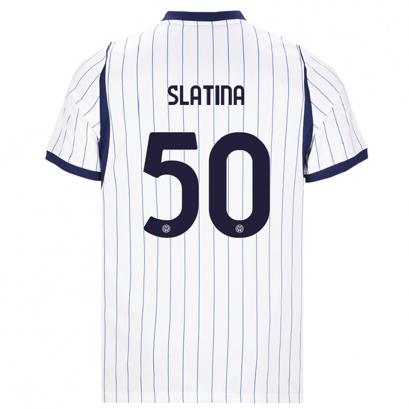 Danxen Homem Camisola Duje Slatina #50 Branco Azul Marinho Alternativa 2026/27 Camisa
