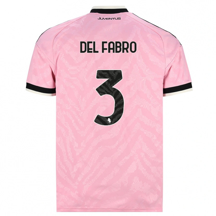 Danxen Homem Camisola Jacopo Del Fabro #3 Preto Rosa Alternativa 2026/27 Camisa