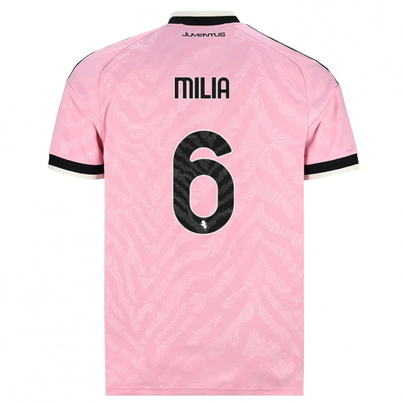 Danxen Homem Camisola Nicolò Milia #6 Preto Rosa Alternativa 2026/27 Camisa