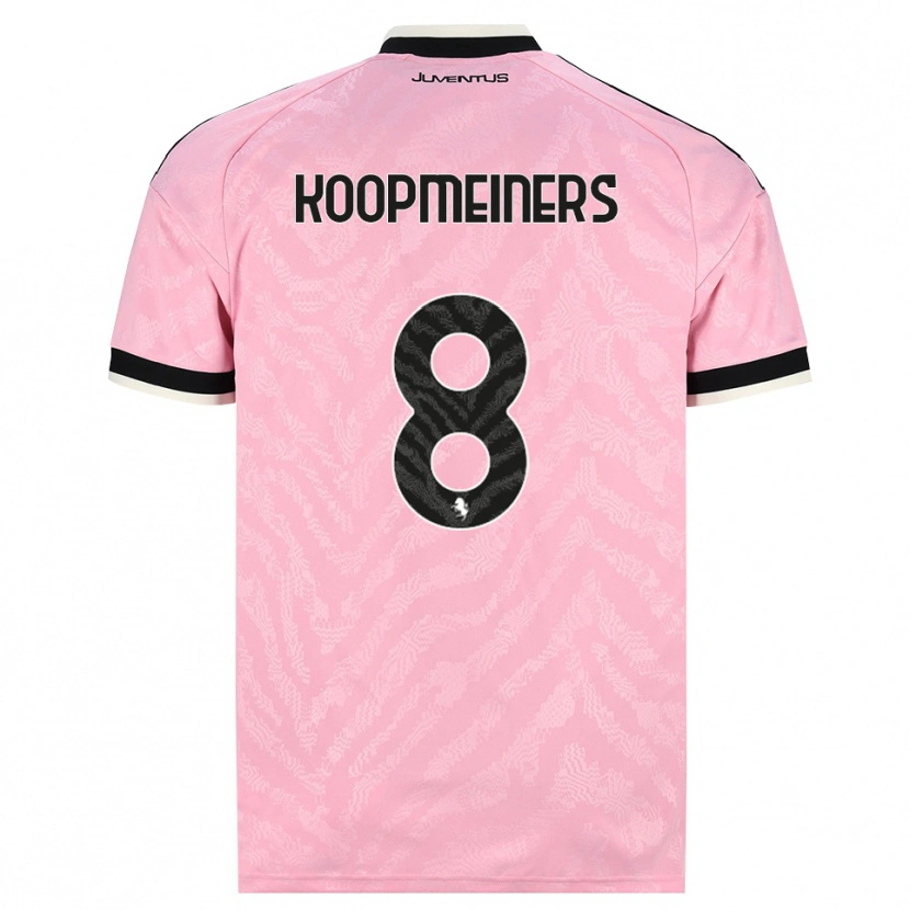 Danxen Homem Camisola Teun Koopmeiners #8 Preto Rosa Alternativa 2026/27 Camisa