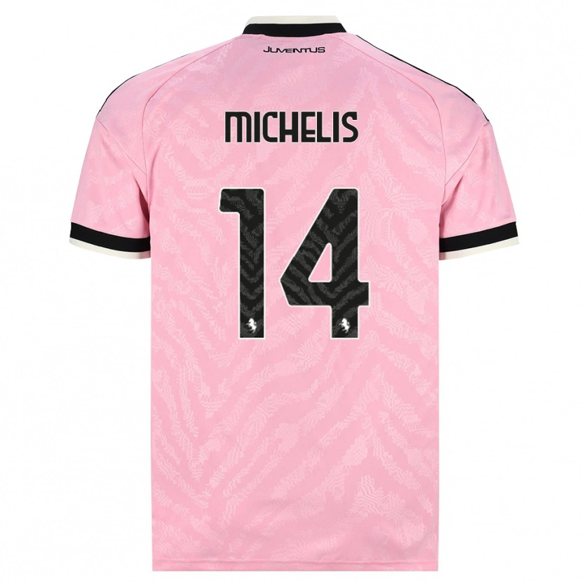 Danxen Homem Camisola Mattia Michelis #14 Preto Rosa Alternativa 2026/27 Camisa