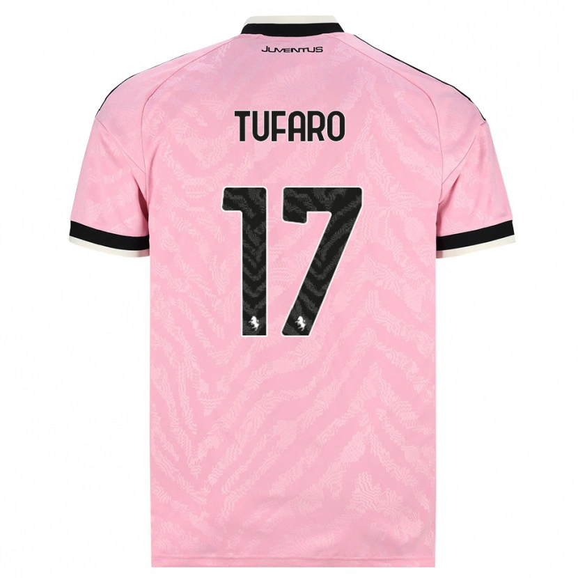 Danxen Homem Camisola Gabriele Tufaro #17 Preto Rosa Alternativa 2026/27 Camisa
