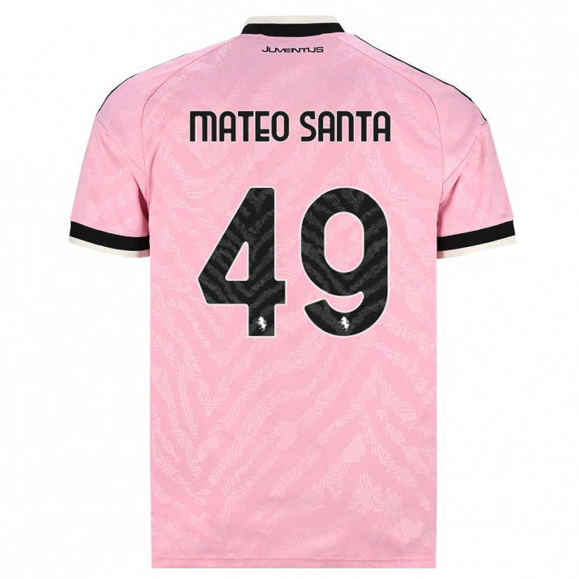 Danxen Homem Camisola Mateo Santa Maria #49 Preto Rosa Alternativa 2026/27 Camisa