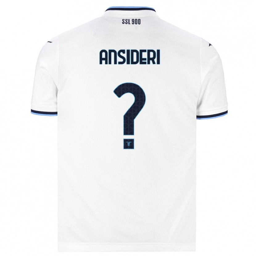 Danxen Homem Camisola Andrea Ansideri #0 Branco Azul Marinho Alternativa 2026/27 Camisa