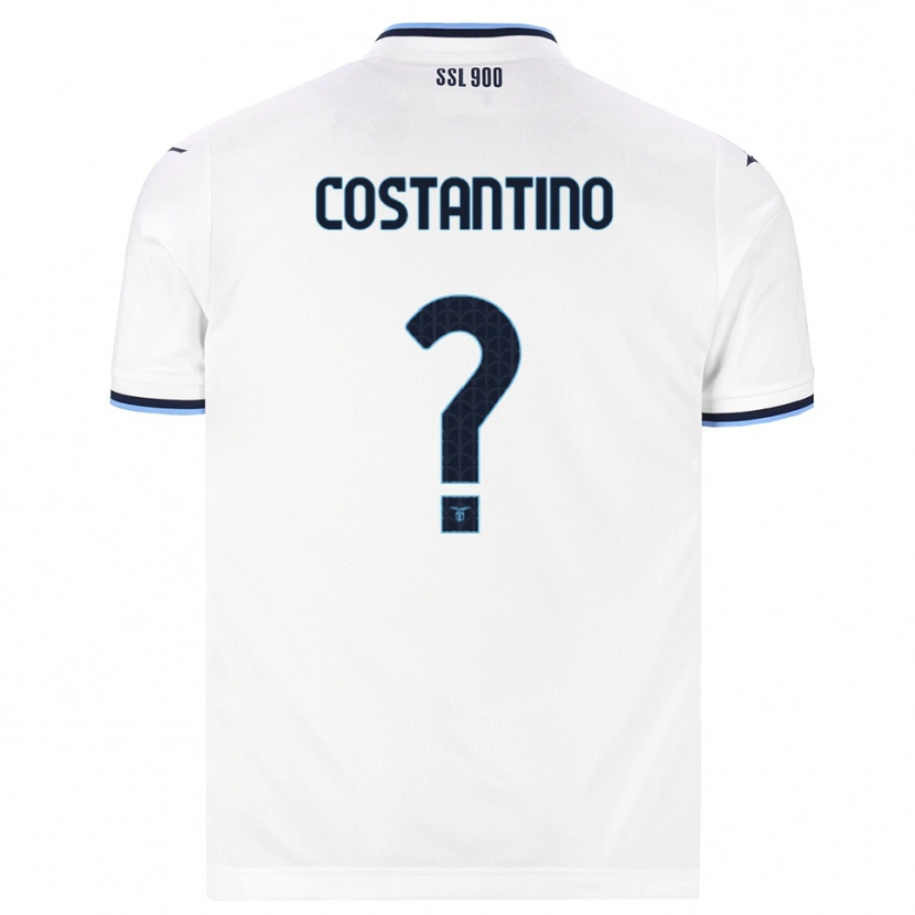 Danxen Homem Camisola Davide Costantino #0 Branco Azul Marinho Alternativa 2026/27 Camisa