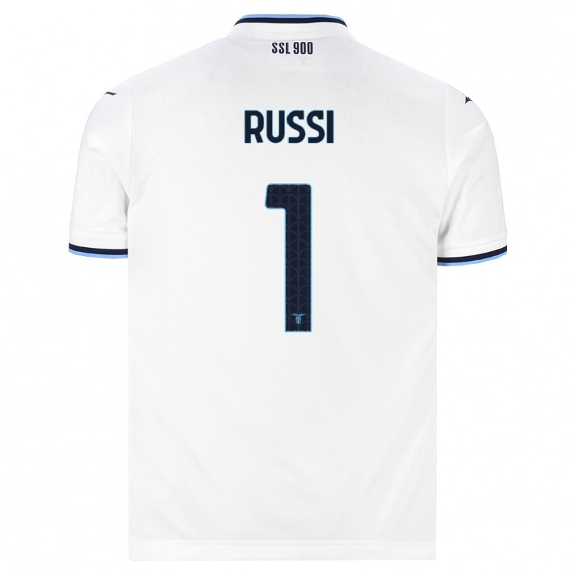Danxen Homem Camisola Gabriele Russi #1 Branco Azul Marinho Alternativa 2026/27 Camisa