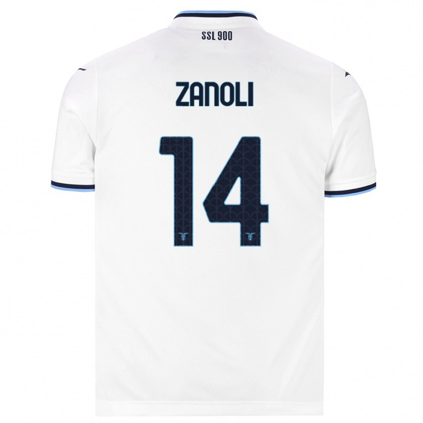 Danxen Homem Camisola Martina Zanoli #14 Branco Azul Marinho Alternativa 2026/27 Camisa