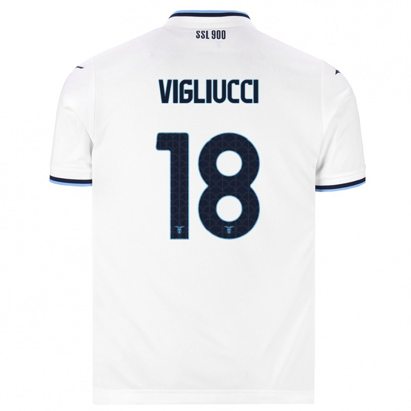 Danxen Homem Camisola Chiara Vigliucci #18 Branco Azul Marinho Alternativa 2026/27 Camisa