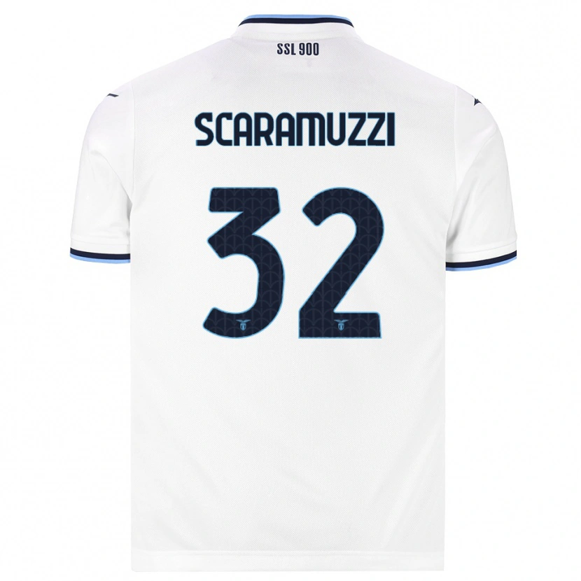 Danxen Homem Camisola Chiara Scaramuzzi #32 Branco Azul Marinho Alternativa 2026/27 Camisa