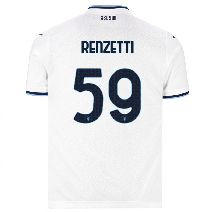 Danxen Homem Camisola Davide Renzetti #59 Branco Azul Marinho Alternativa 2026/27 Camisa