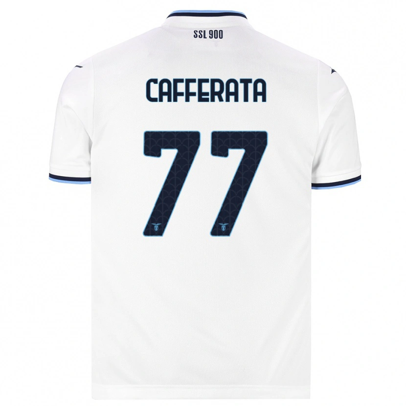 Danxen Homem Camisola Federica Cafferata #77 Branco Azul Marinho Alternativa 2026/27 Camisa